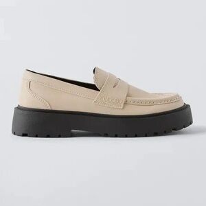 Zara Lug Sole Penny Loafers